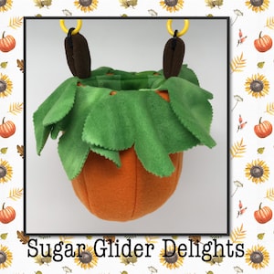 Sugar Glider Pouch,  sleeping pouch, Pumpkin , Rat, Small Animal Sleeping Pouch