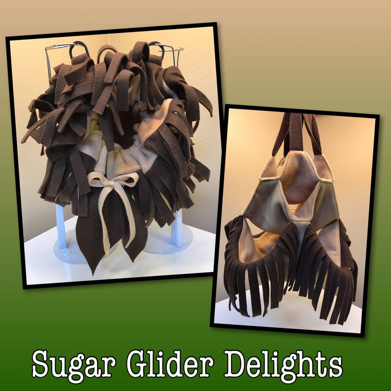 Sugar Glider Flower Nest Pouch And Fringed Three Tiered Parachute Hideout image 1