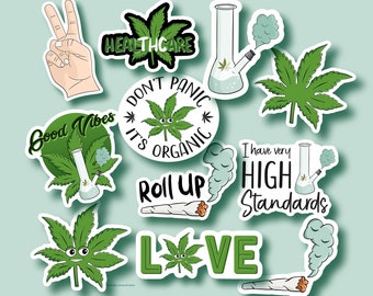 Weed Vinyl Stickers | LS0103 | Pot | Mary Jane | Marijuana | Joint | High Life | 420