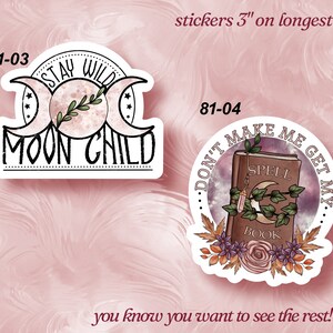 Magic Witchy Vinyl Stickers LS0081 Witches Coven Moon Witch's Brew image 5