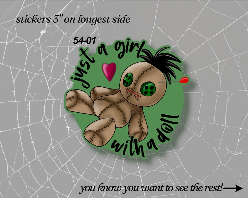 Spooky Stickers LS0054 Halloween Voodoo Ice Cream Pumpkin image 3