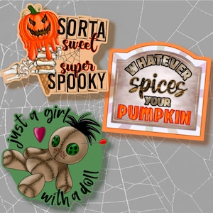 Spooky Stickers LS0054 Halloween Voodoo Ice Cream Pumpkin image 1