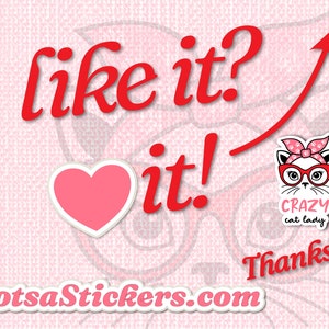 Cat Lady Vinyl Sticker LS0021 Messy Bun Cat Glasses Funny Sayings image 2