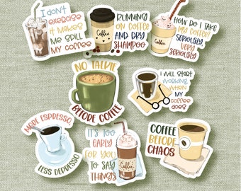 Coffee Vinyl Stickers | LS0085 | Coffee Lover | Latte | Espresso | Starbucks