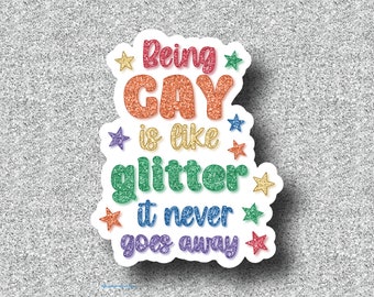 LGBTQ+ Vinyl Sticker | LS0083 | Glitter | Gay | Lesbian