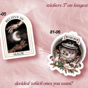 Magic Witchy Vinyl Stickers LS0081 Witches Coven Moon Witch's Brew image 6