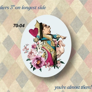 Alice in Wonderland Vinyl Stickers LS0070 Caterpillar Mad Hatter Tea Party Dodo Bird Fantasy Mushrooms image 6