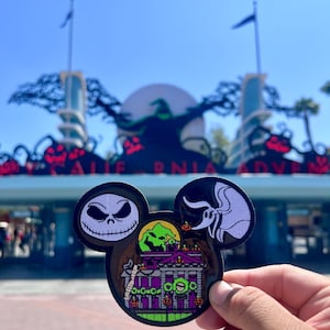 GLOWING Glitter Vinyl Holiday Mansion Patch II