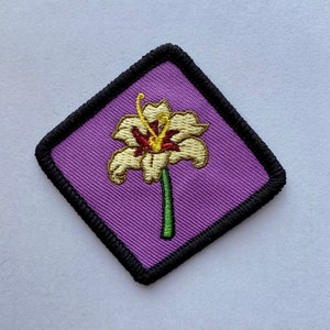 Magic Flower Emoji Embroidered Patch