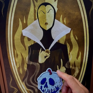 GLOWING Holographic Vinyl SILVER Apple patch