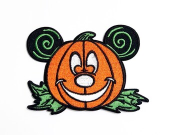 GLOWING Pumpkin Embroidered Patch