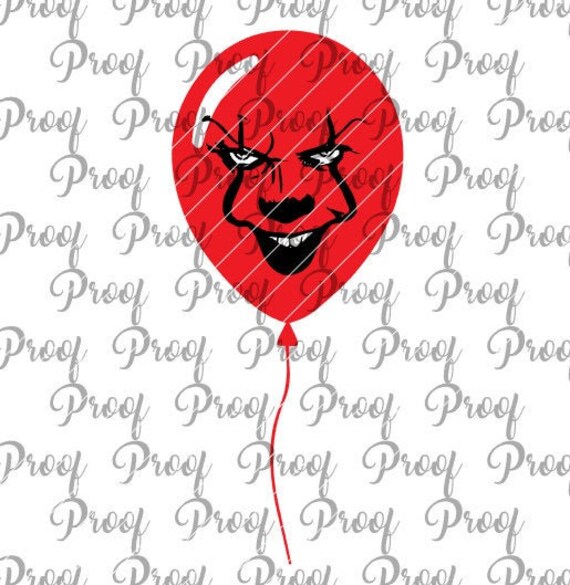 It Red Balloon Diy Cutting File Vector Pennywise Derry Etsy