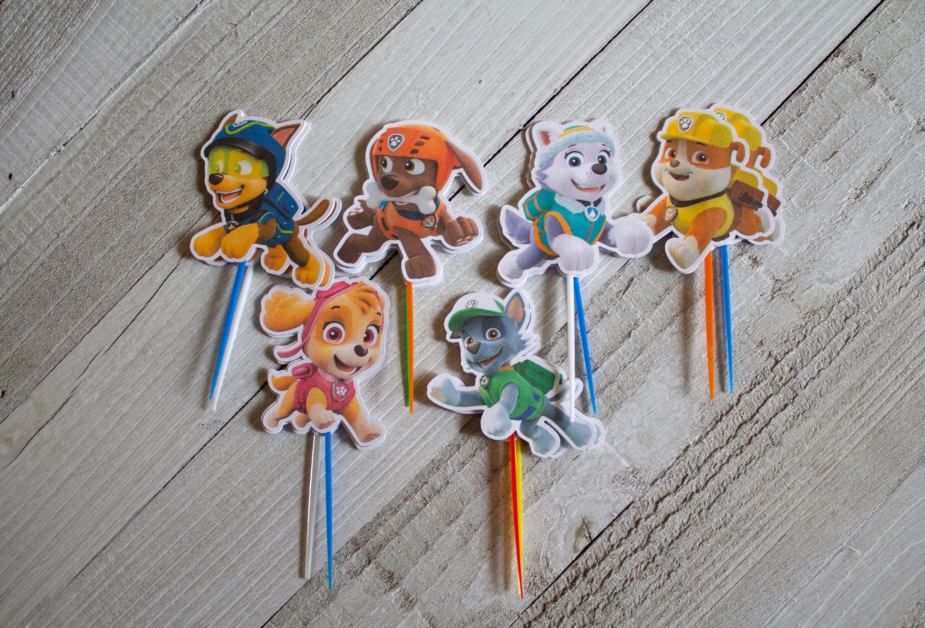 Paw Patrol Cupcake Toppers Paw Patrol Birthday Paw Patrol | Etsy