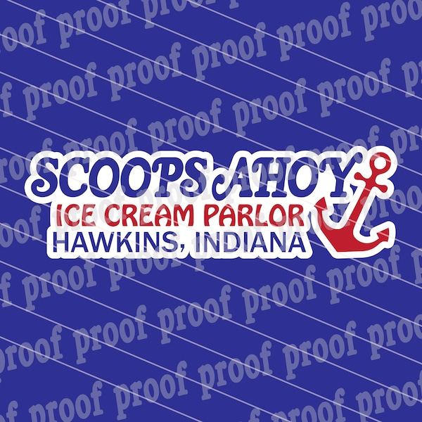 Stranger Things Scoops Ahoy Ice Cream Parlor SVG - DIY Cutting File, Vector, Silhouette, Svg File Silhouette & Cricut