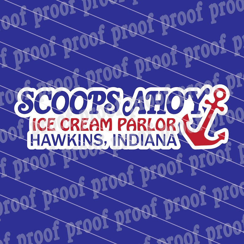Stranger Things Scoops Ahoy Ice Cream Parlor SVG DIY Cutting Etsy