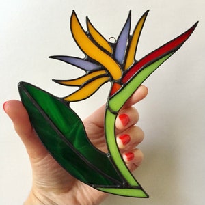 Bird of Paradise Flower | DIGITAL DOWNLOAD Stained Glass Pattern | Tropical Easy Beginner Pattern