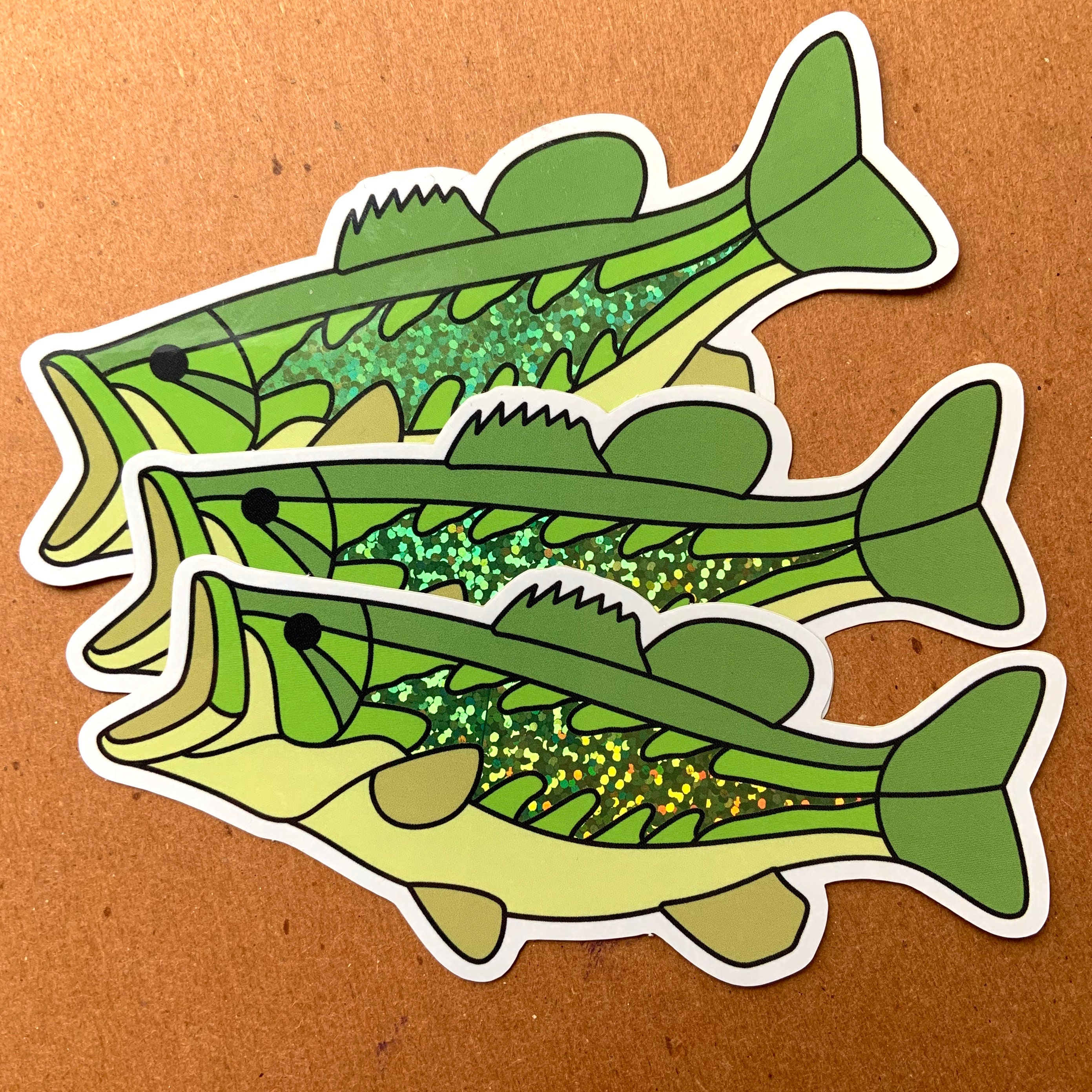 3 Pack - Largemouth Lightning Sticker | Largemouth Bass Fish | Billy Bass | BMFS