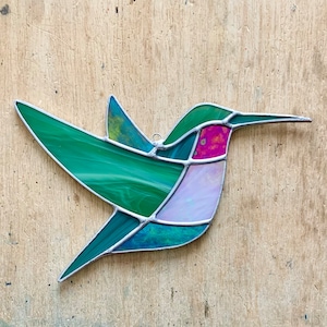 Modernes Kolibri-Buntglasmuster: Anfängerfreundlich (Digitaler Download)