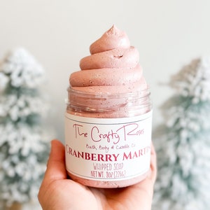 NEW! Cranberry Martini Whipped Soap | Cranberry Martini Foaming Bath Whip  |Gift | Self Care | Spa | Cranberry Soap | Foaming Bath Whip