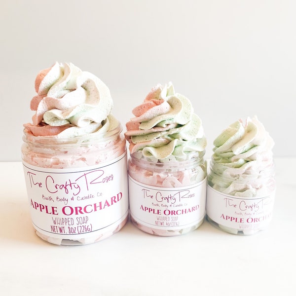 NEW! Apple Orchard Whipped Soap | Apple Scented Foaming Bath Whip  |Gift | Self Care | Spa | Shave Soap | Foaming Bath Whip