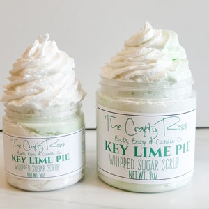Exfoliante de azúcar batida de tarta de lima / Batido de baño espumoso