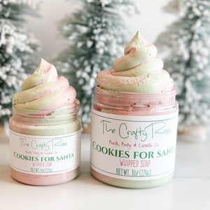 NEW! Cookies for Santa Whipped Soap | Cookies for Santa Foaming Bath Whip  |Gift | Self Care | Spa | Sugar Cookie Soap | Foaming Bath Whip