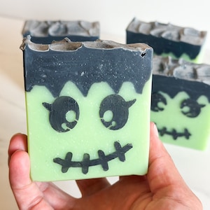 NEW! Frankenstein Soap Bar | Fall Soap Bar | Halloween Soap | Artisan Soap Bar | Handmade Soap | Spooky Soap | Halloween Gift Ideas |