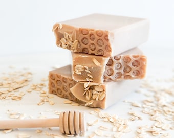 Oatmeal Milk n’ Honey Soap Bar| Oarmeal Soap | Natural Soap | Cold Process Soap | Artisan Soap | Rustic Soap | Milk Soap | Honey Soap