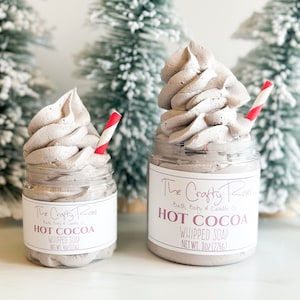 NEW! Hot Cocoa Whipped Soap | Hot Cocoa Foaming Bath Whip | Gift | Self Care | Holiday Gift Idea | Whipped Sugar Scrub | Foaming Bath Whip