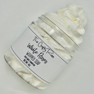 NEW! White Roses Whipped Soap | White Roses Foaming Bath Whip  |Gift | Self Care | Spa | Foaming Soap | Foaming Bath Whip