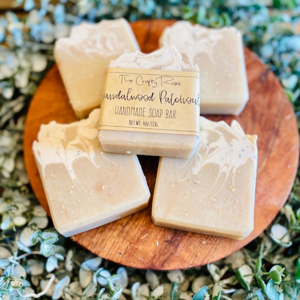 Sandalwood Patchouli Soap Bar|Sandalwood Soap|Natural Soap|Cold Process Soap|Artisan Soap|Rustic Soap| Soap|Unique Soap|Handmade Soap