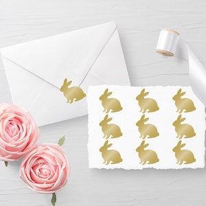 Set di 10 adesivi a forma di coniglio, sigilli per buste, sigilli per compleanni, adesivi per vetri, sigilli per inviti, adesivi per planner, 30 colori diversi disponibili