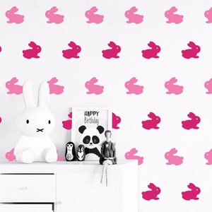 Set di adesivi murali a forma di coniglietto Confetti Rabbit - Disponibili vari colori, dimensioni e quantità