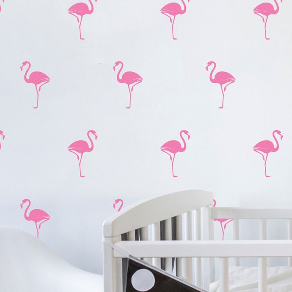 Ensemble de stickers muraux Flamingo autocollants autocollants motifs muraux confettis décalcomanies - Plusieurs couleurs, tailles et quantités disponibles