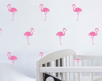 Set of Flamingo wall decals set stickers wall pattern decals confetti decals - Multiple Colors, Sizes and Quantites available