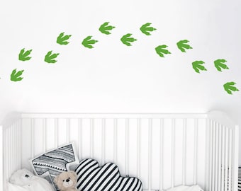 Set of Dinosaur Footprints wall decals set stickers Confetti Feet Prints - Multiple Colors, Sizes and Quantites available