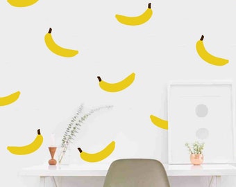 Set of Banana wall decals set stickers wall pattern decals confetti decals - Multiple Colors, Sizes and Quantites available