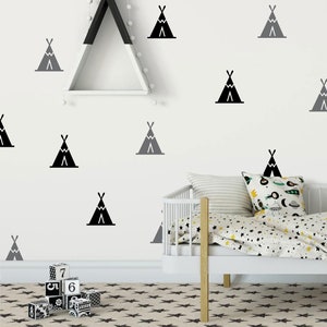Set di adesivi murali Indian Teepee Confetti - Disponibili vari colori, dimensioni e quantità