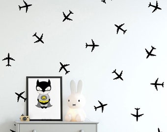 Set of Airplane wall decals set stickers Confetti - Multiple Colors, Sizes and Quantities available