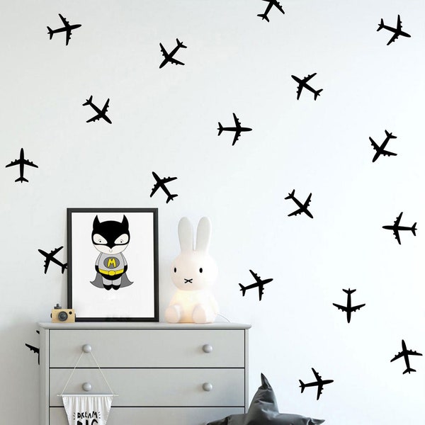 Set of Airplane wall decals set stickers Confetti - Multiple Colors, Sizes and Quantities available