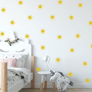 Set of Full Boho Sun wall decals set stickers Confetti - Multiple Colors, Sizes and Quantities available
