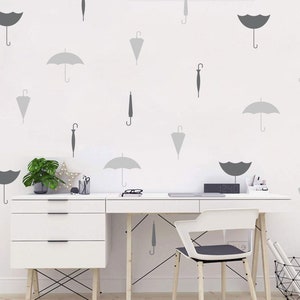 Set of Umbrella wall decals set stickers wall pattern decals confetti decals - Multiple Colors, Sizes and Quantities available