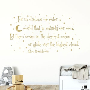 För i drömmar träder vi in i en värld som är helt vår egen väggdekal, vinyl, klistermärke