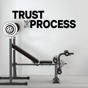 Trust The Process adesivo da parete palestra Ispiratrice arte adesiva in vinile disponibile in 13 diverse dimensioni e 30 colori diversi immagine 1