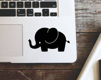 Baby Elephant Laptop Vinyl Decal Macbook Sticker Window Mac Apple - available in 30 different colors