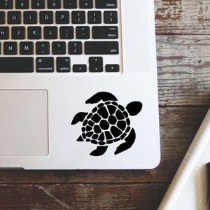 Sea Turtle Laptop Vinyl Decal Macbook Sticker Window Mac Apple - available in 30 different colors