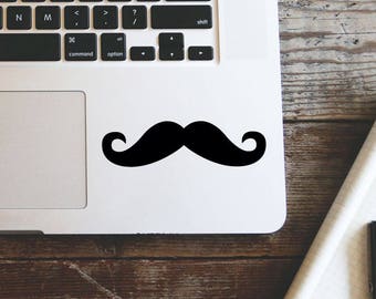 Mustache Vinyl Decal - Laptop, Window, Car - available in 30 different colors