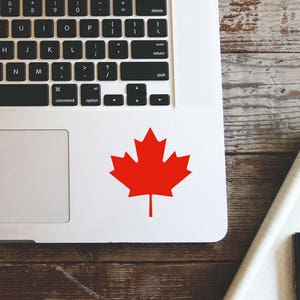 Kanada Ahornblatt Laptop Vinyl Aufkleber Macbook Aufkleber Fenster Mac Apple - erhältlich in 30 verschiedenen Farben