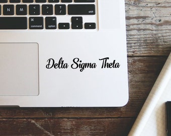 Delta Sigma Theta decal vinyl window bumper Sorority greek letters laptop sticker available in 9 different sizes and 30 different colors