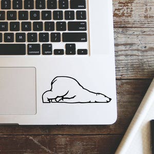 Adesivo in vinile per laptop con orsetto di ghiaccio, per Macbook, finestra Mac Apple - disponibile in 30 colori diversi